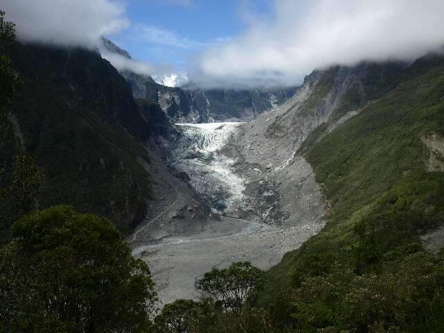 An Elevated View Of Fox Glacier&#039;s Upper Reaches